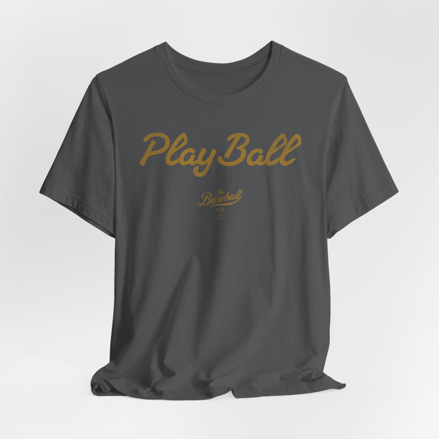 Play Ball_Old Gold Print T-Shirt