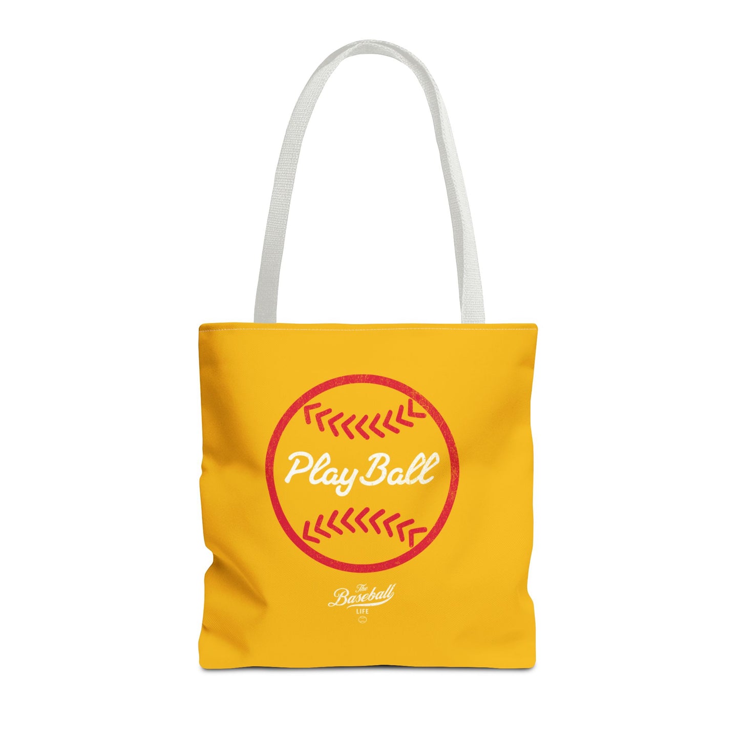 Baseball Icon Play Ball Tote Bag_Yellow Gold