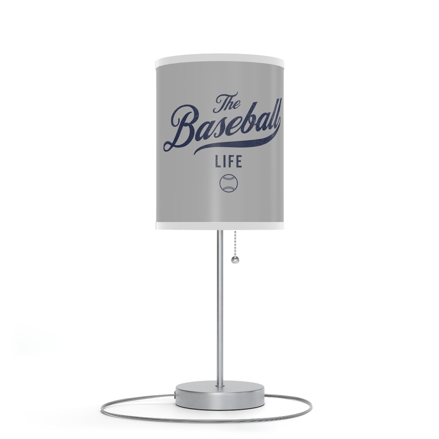 Table Lamp_Silver Gray w Navy Print