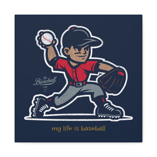 My Life Is Baseball Wall Art Canvas