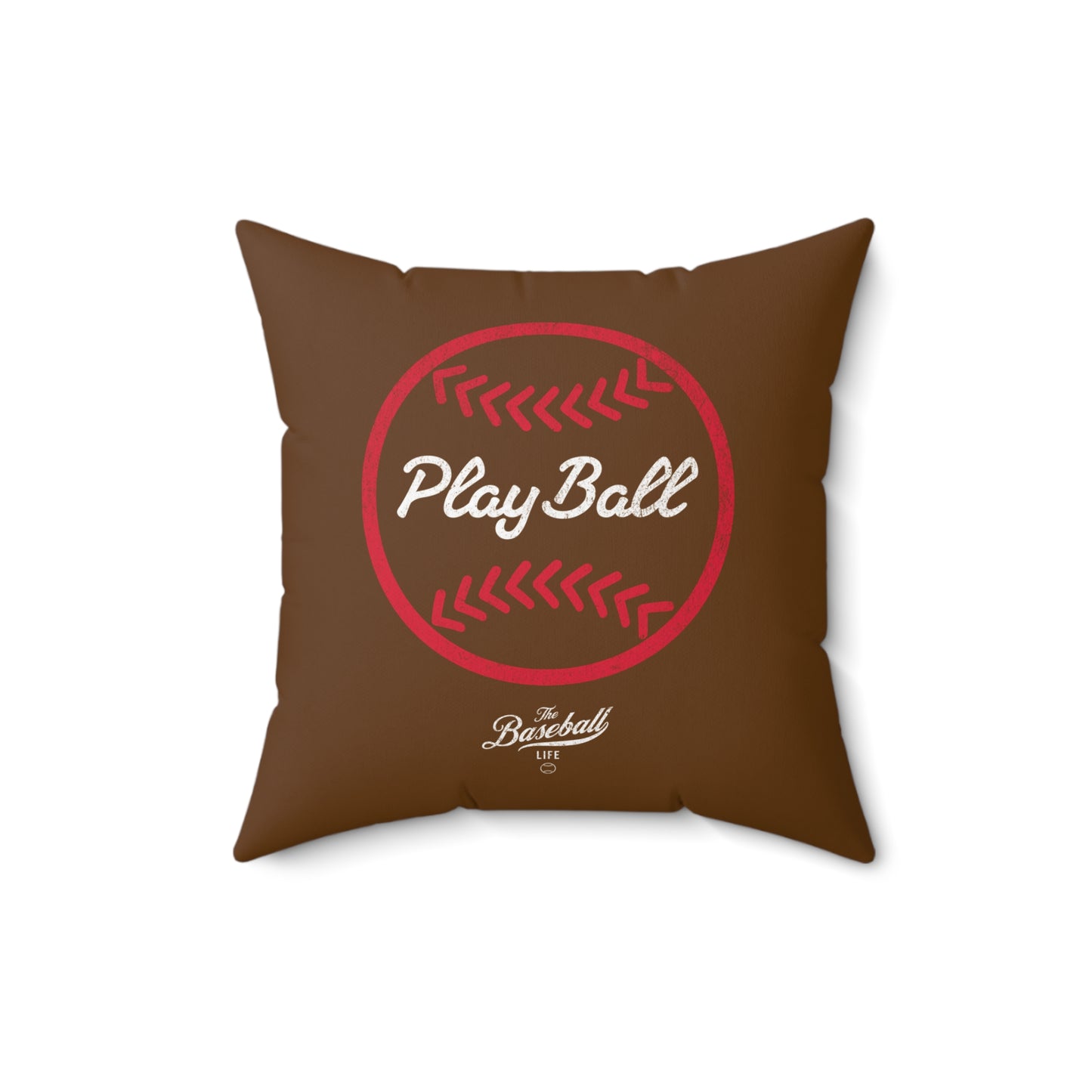 Accent Pillow_Play Ball Graphic Baseball_Dirt Brown