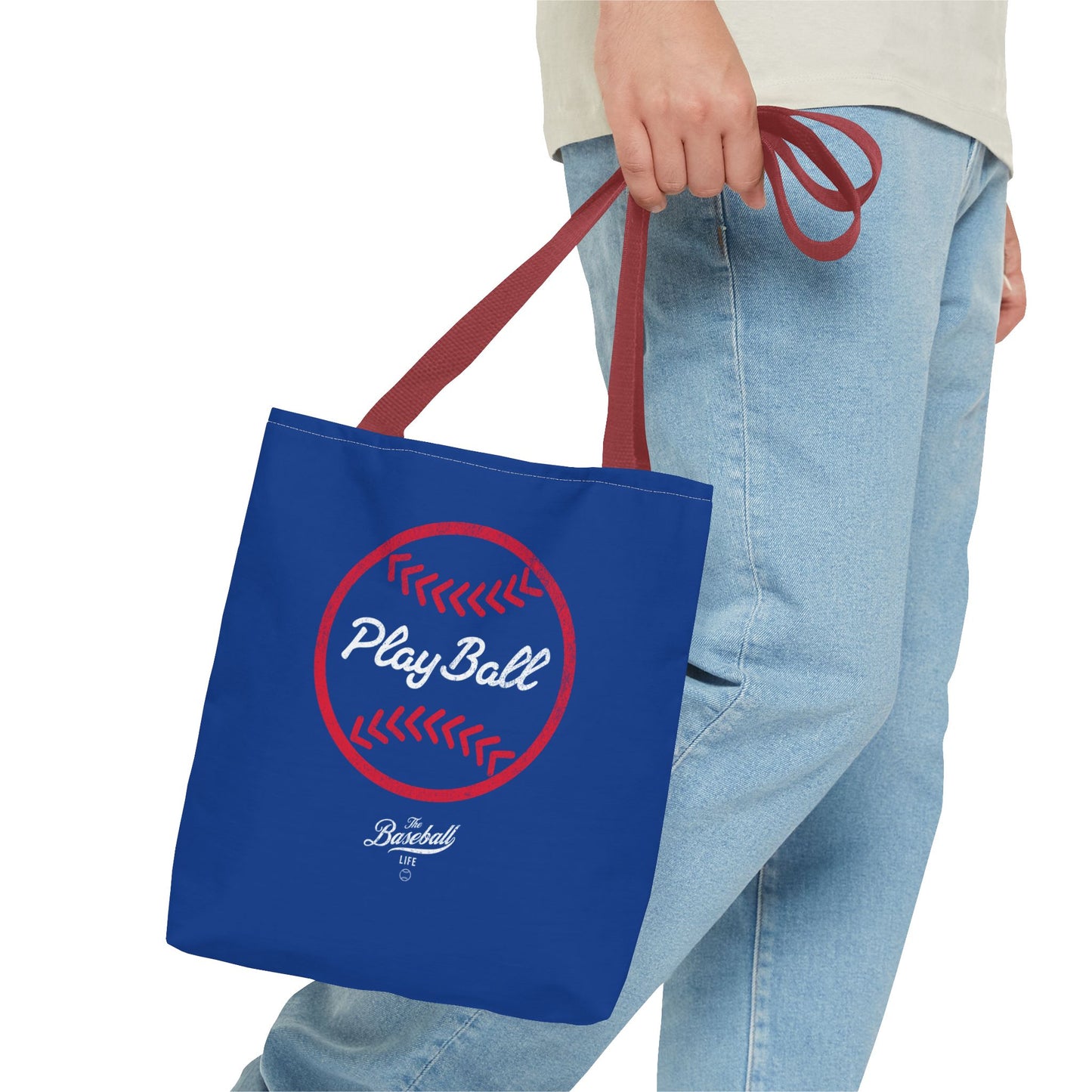 Baseball Icon Play Ball Tote Bag_Royal Blue