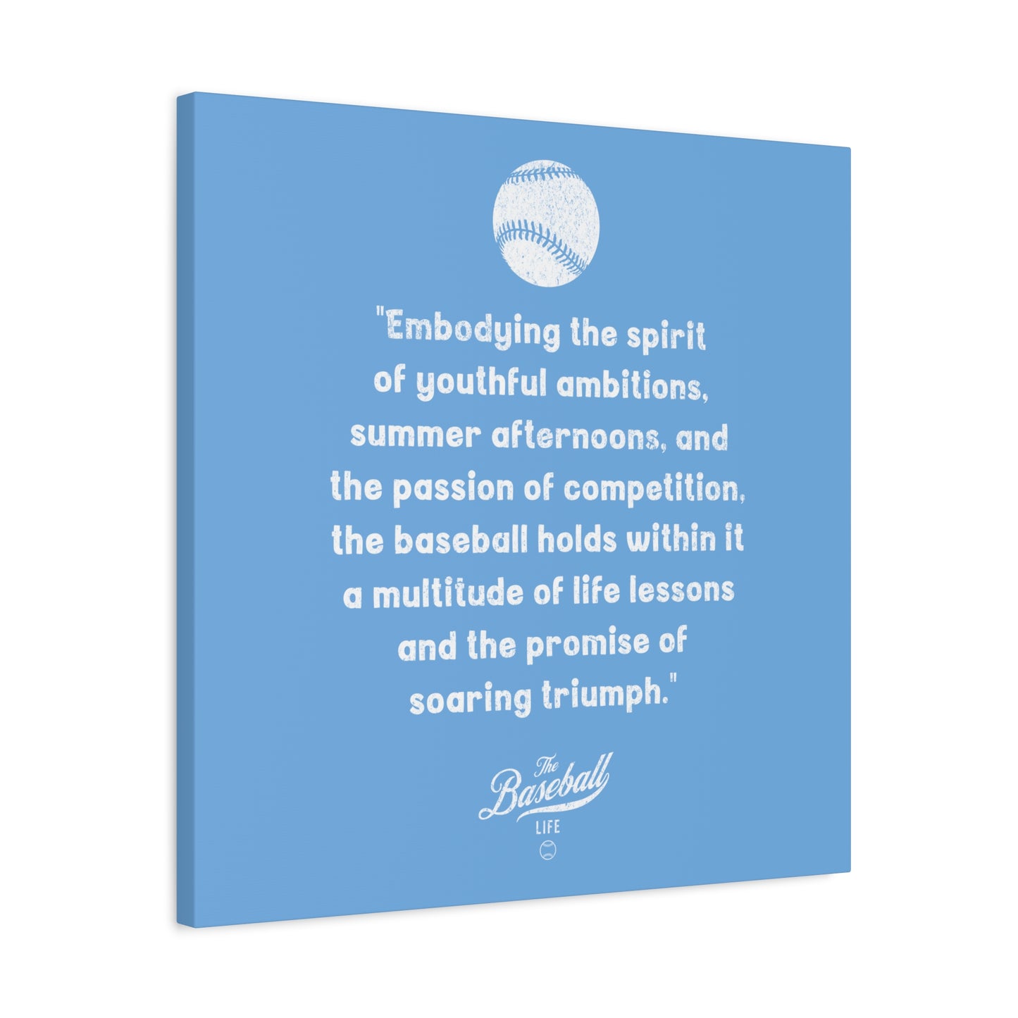 The Baseball Life "Verse" Wall Art Canvas_Carolina Blue