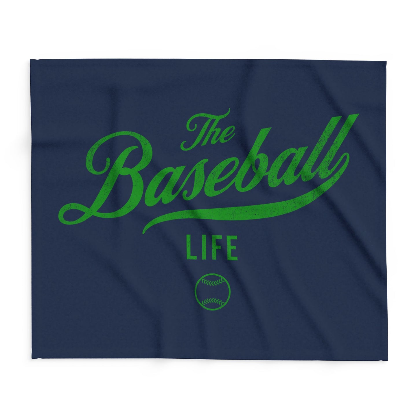 Fleece Blanket_Navy w Green Print