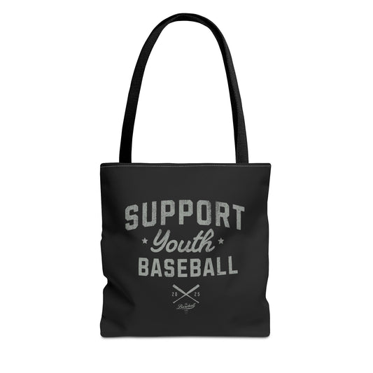 Support Youth Baseball Tote Bag_Black