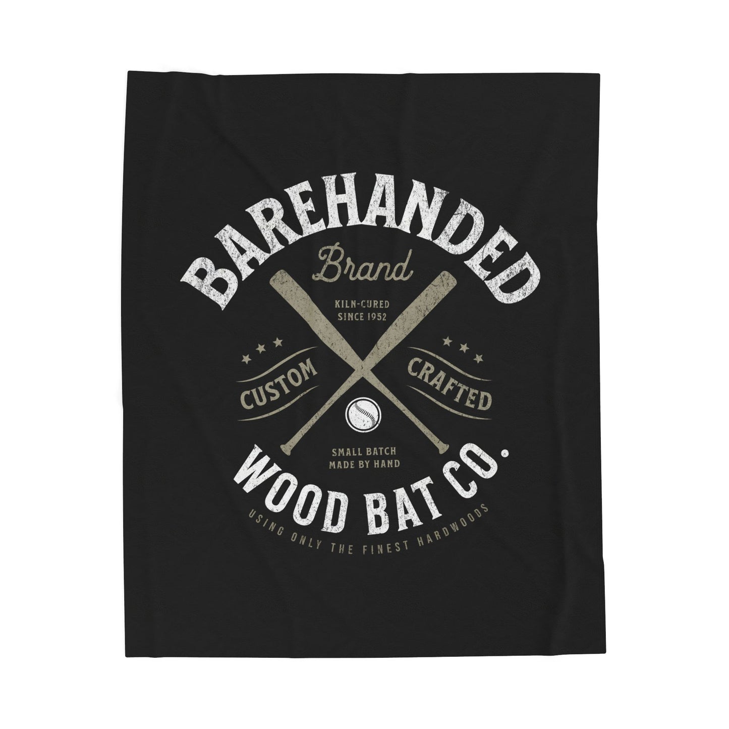 Velveteen Plush Blanket_Barehanded Wood Bat Co._Black