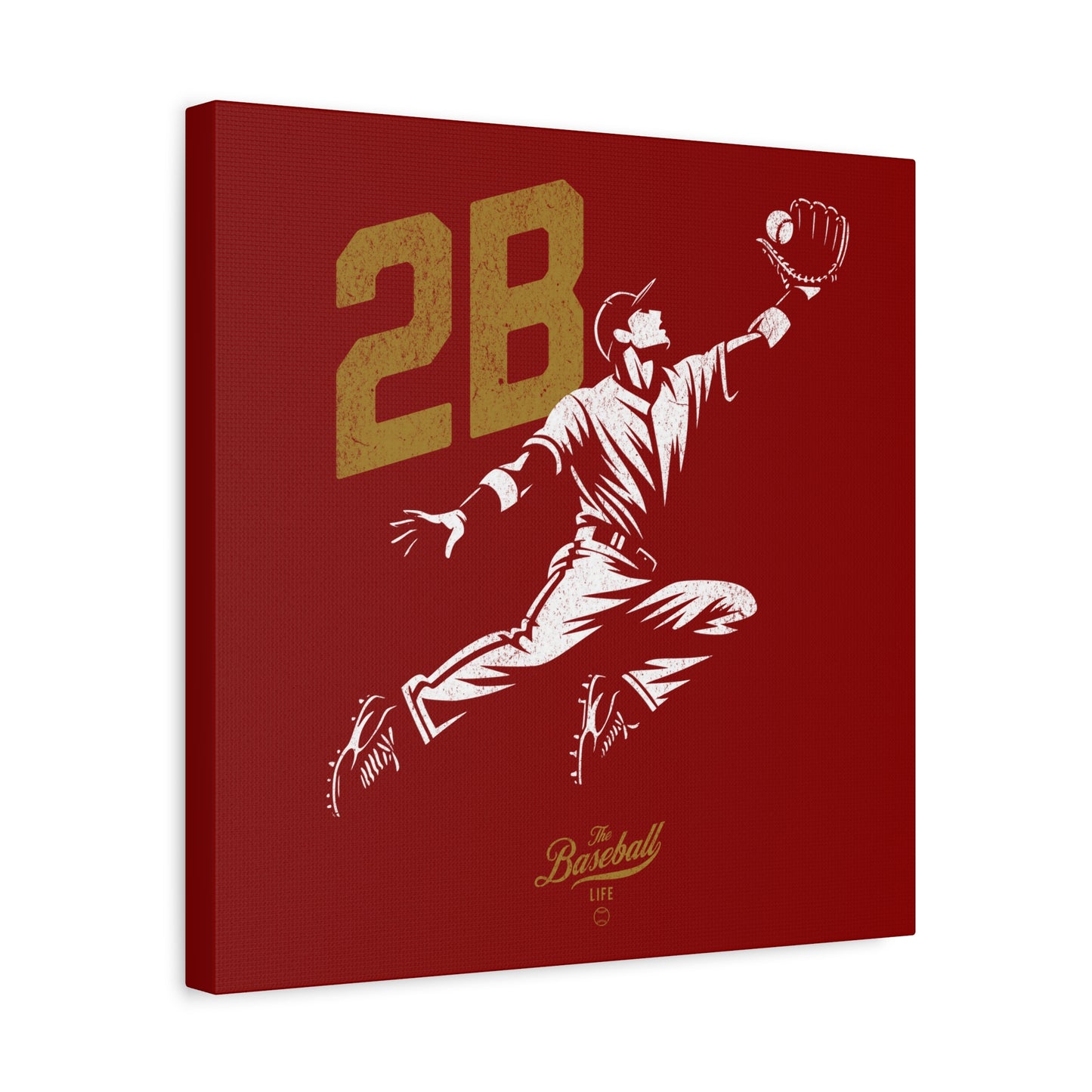 2B Second Base Wall Art Canvas_Cardinal Red