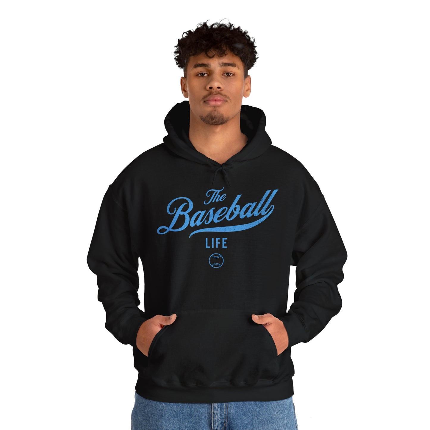 The Baseball Life Hoodie_Carolina Blue Print