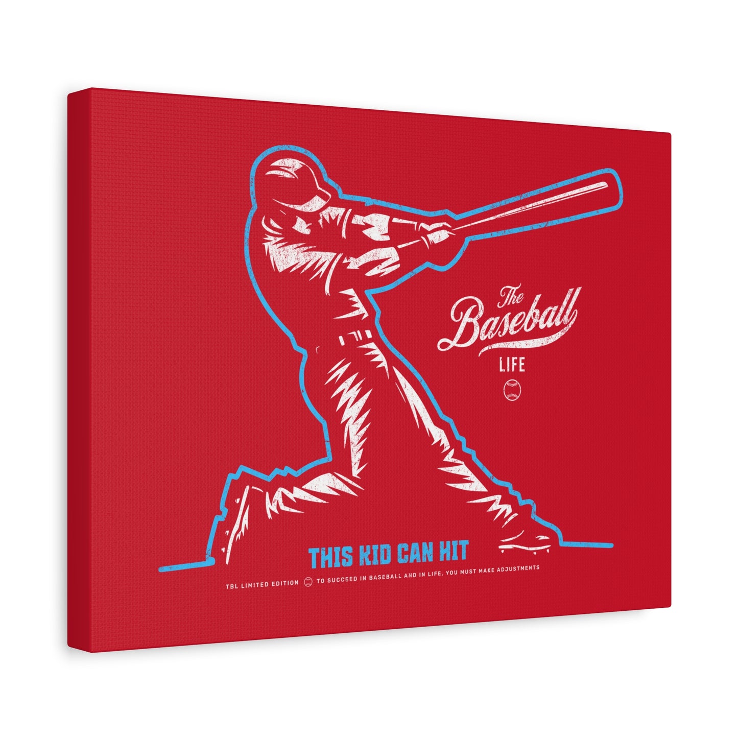 This Kid Can Hit Wall Art Canvas_Red