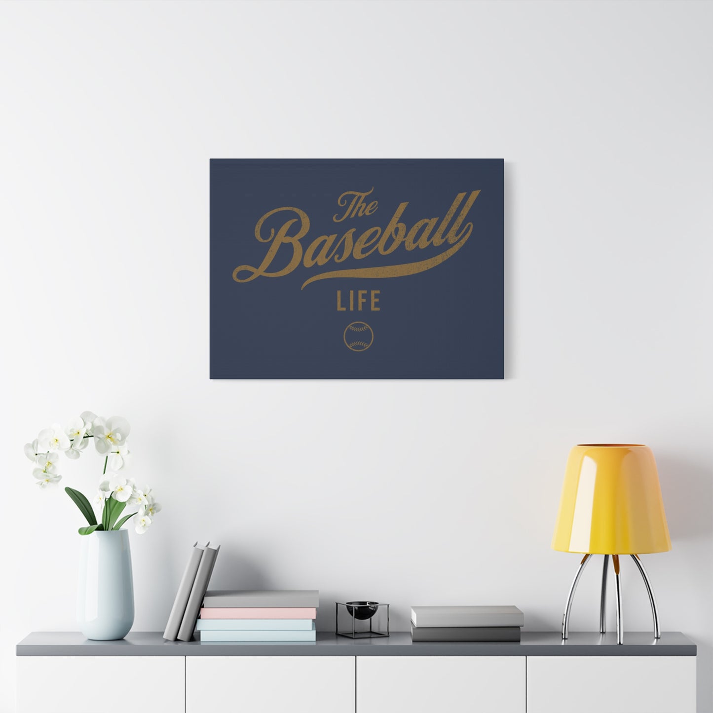 Wall Art Canvas_Navy w Old Gold
