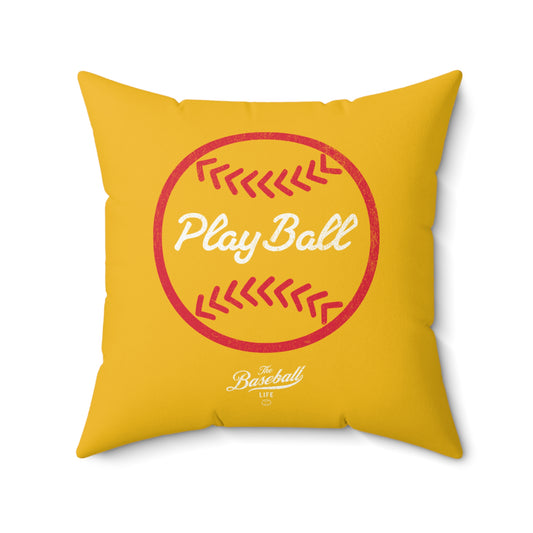 Accent Pillow_Play Ball Graphic Baseball_Yellow Gold