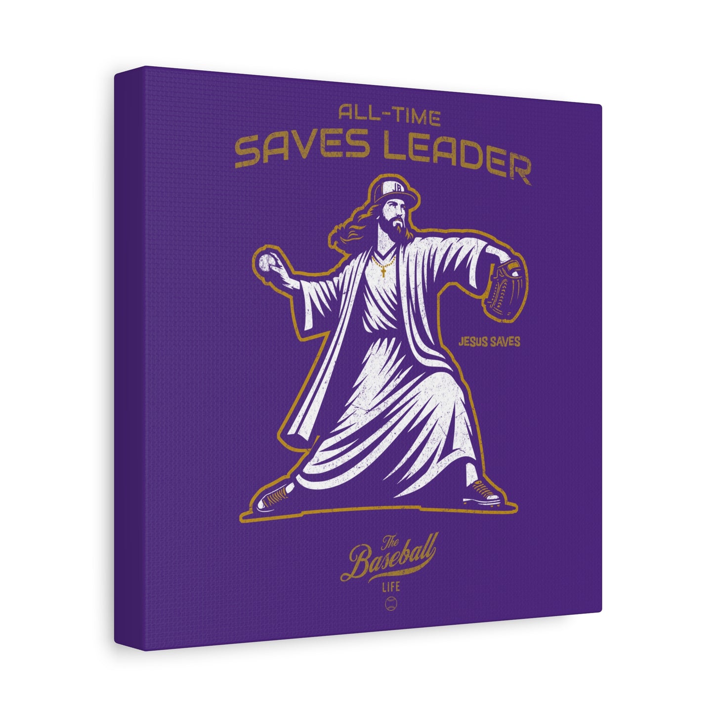 Jesus All-Time Saves Leader Wall Art Canvas_Purple