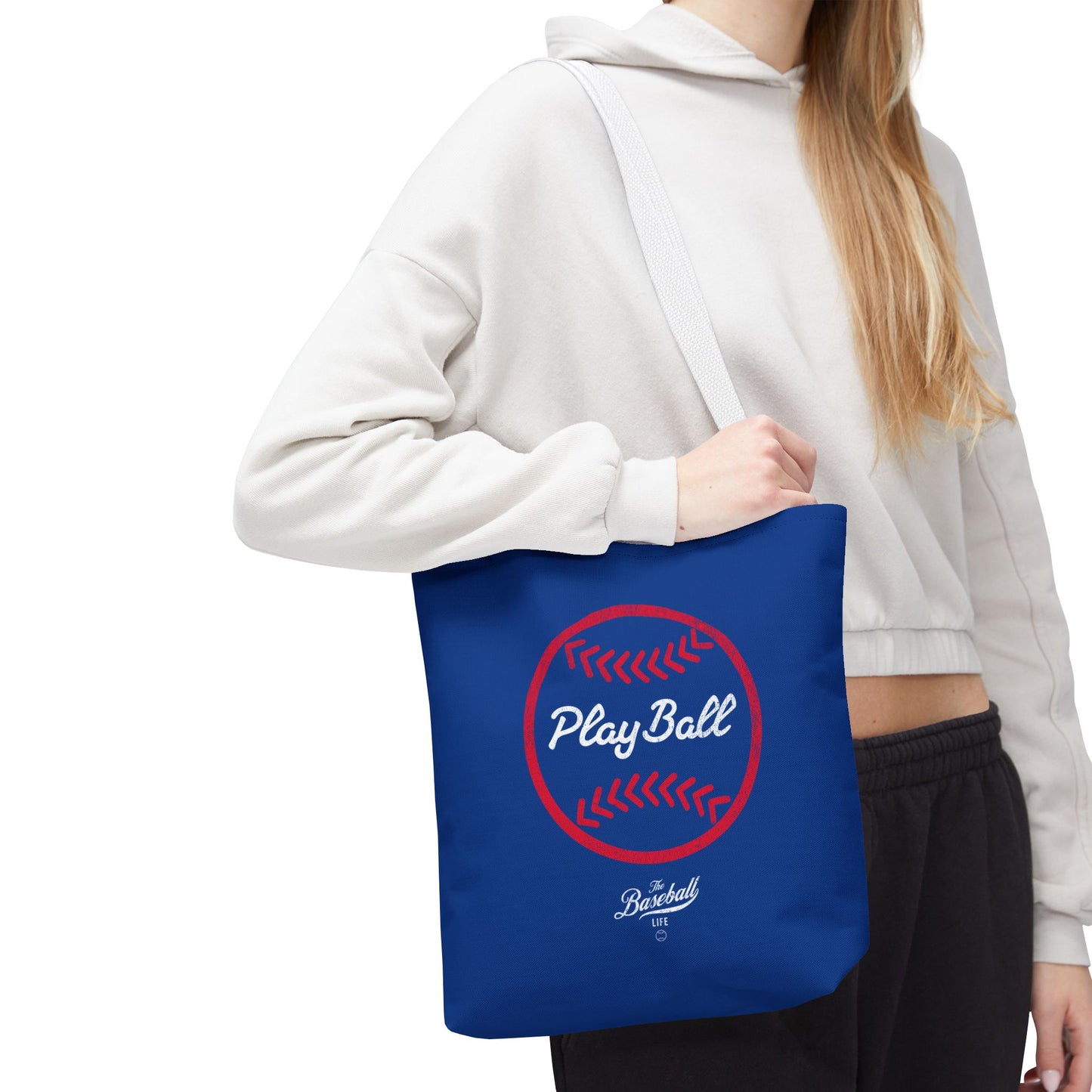 Baseball Icon Play Ball Tote Bag_Royal Blue