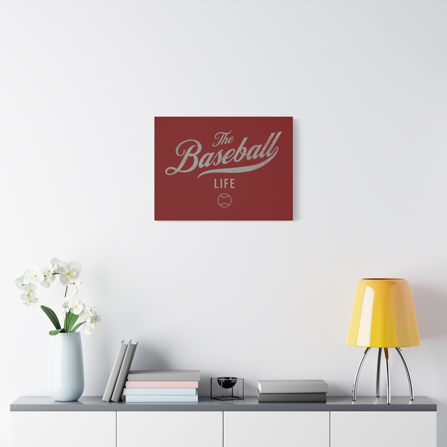 Wall Art Canvas_Maroon w Silver Gray