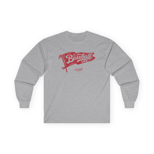 Classic Pennant_Red Print Long-Sleeve T-Shirt