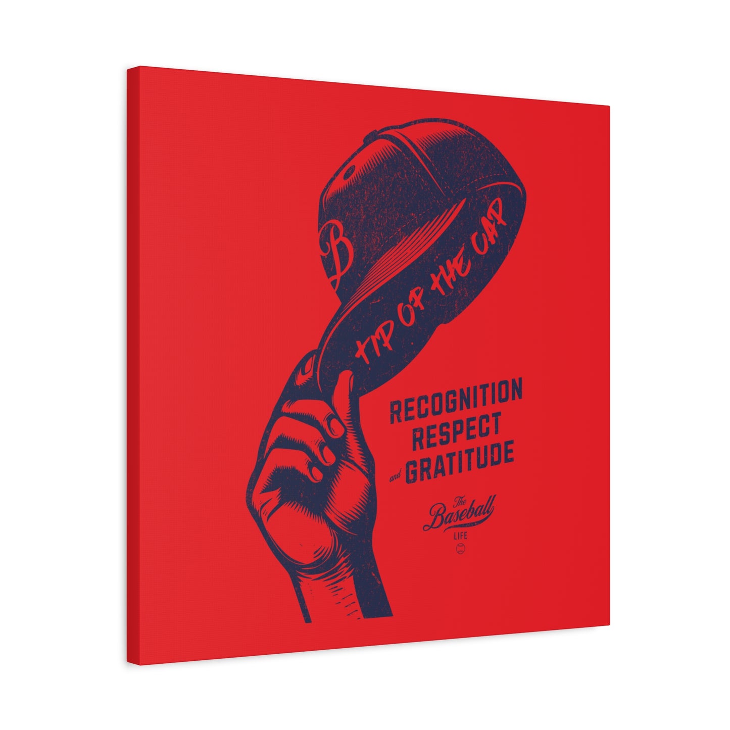 Tip of the Cap Wall Art Canvas_Red