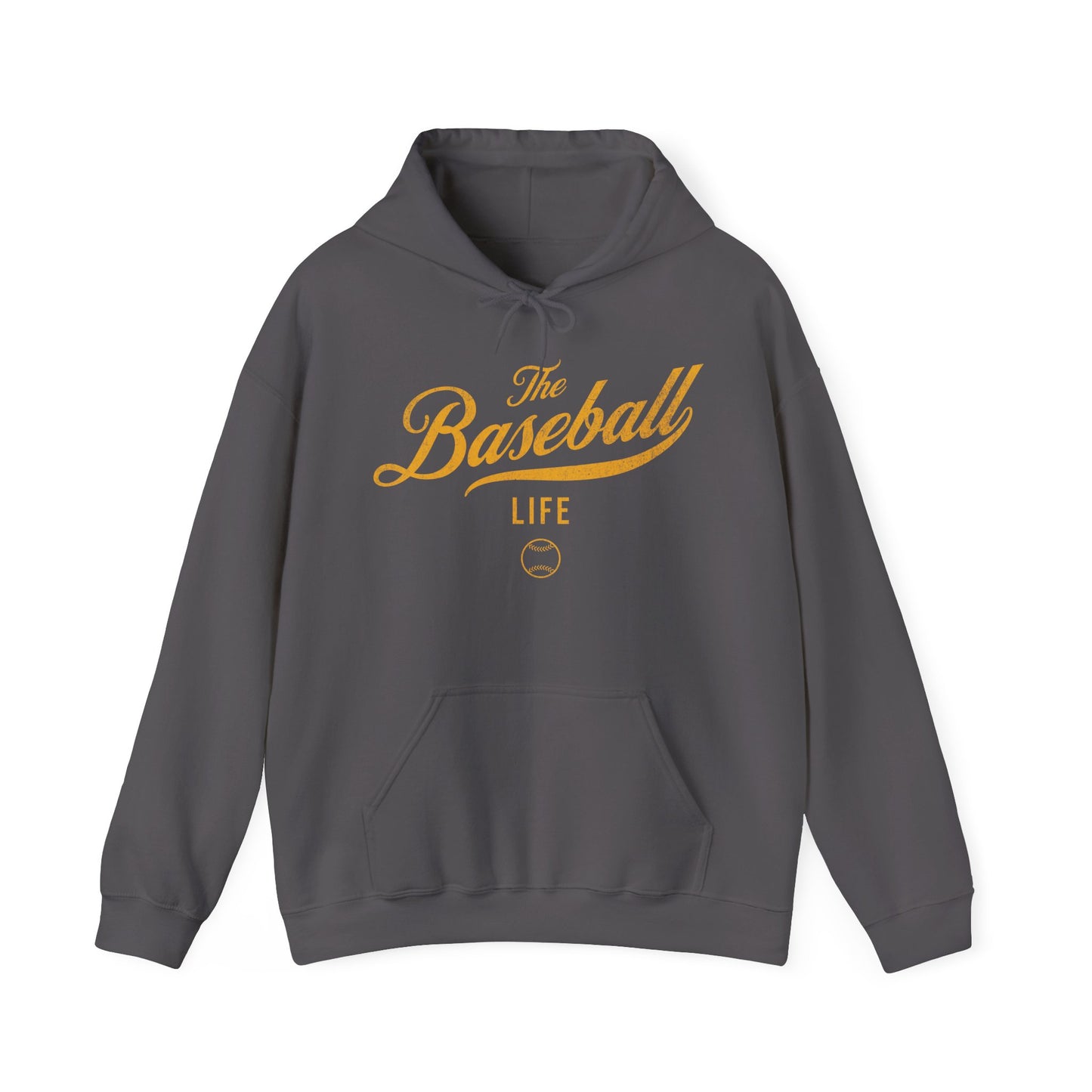 The Baseball Life Hoodie_Yellow Gold Print
