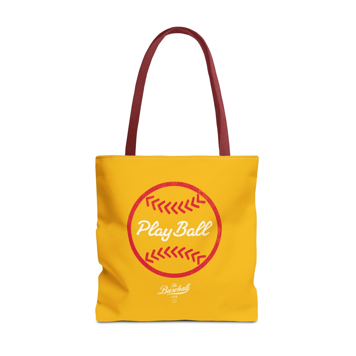 Baseball Icon Play Ball Tote Bag_Yellow Gold