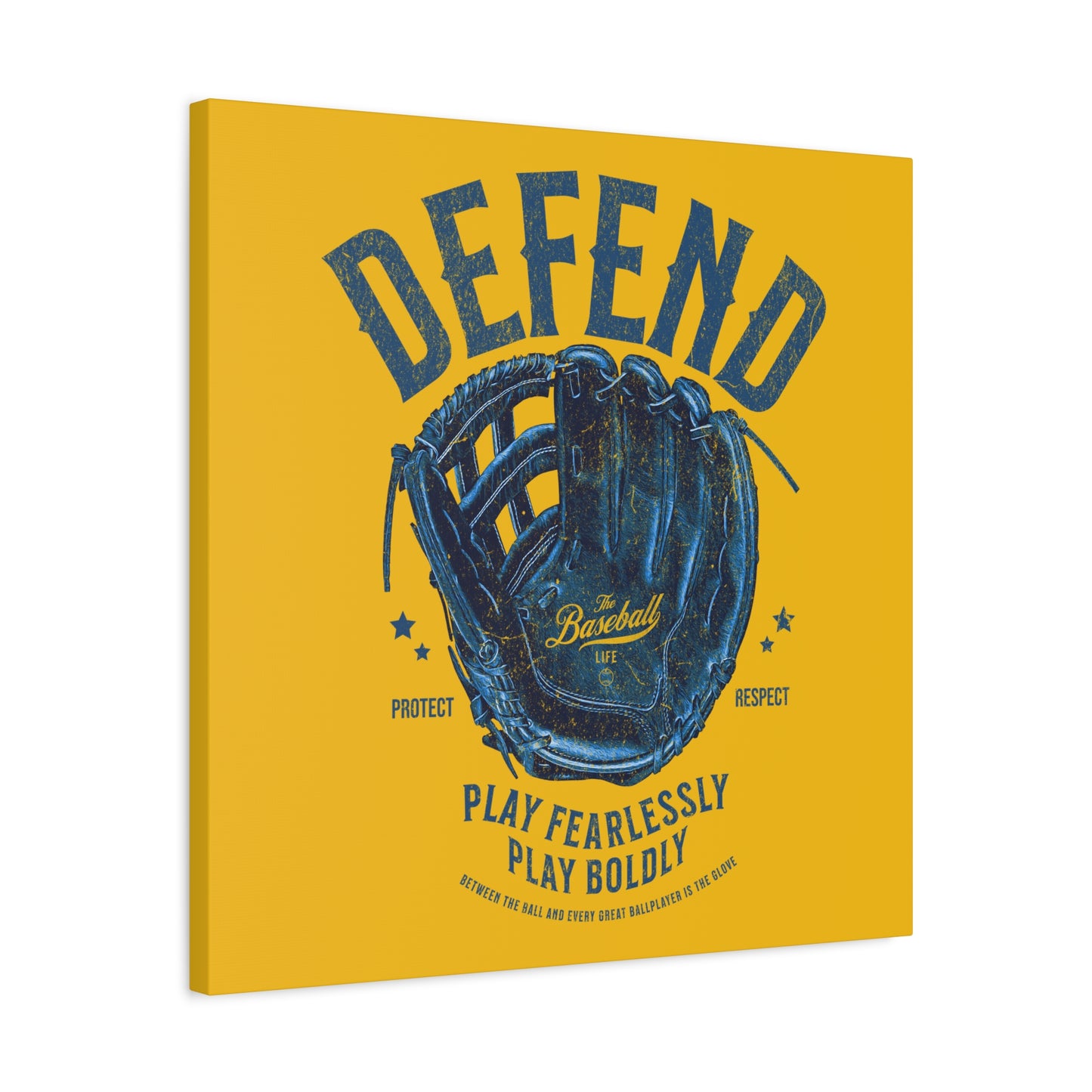 Defend Glove Wall Art Canvas_Yellow Gold