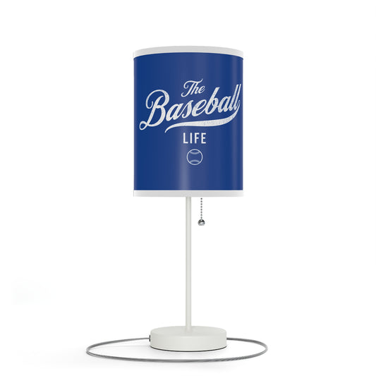 Table Lamp_Royal Blue w White Print