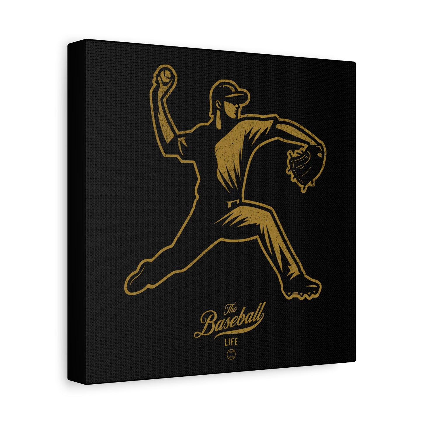 Pitcher Icon Wall Art Canvas_Black