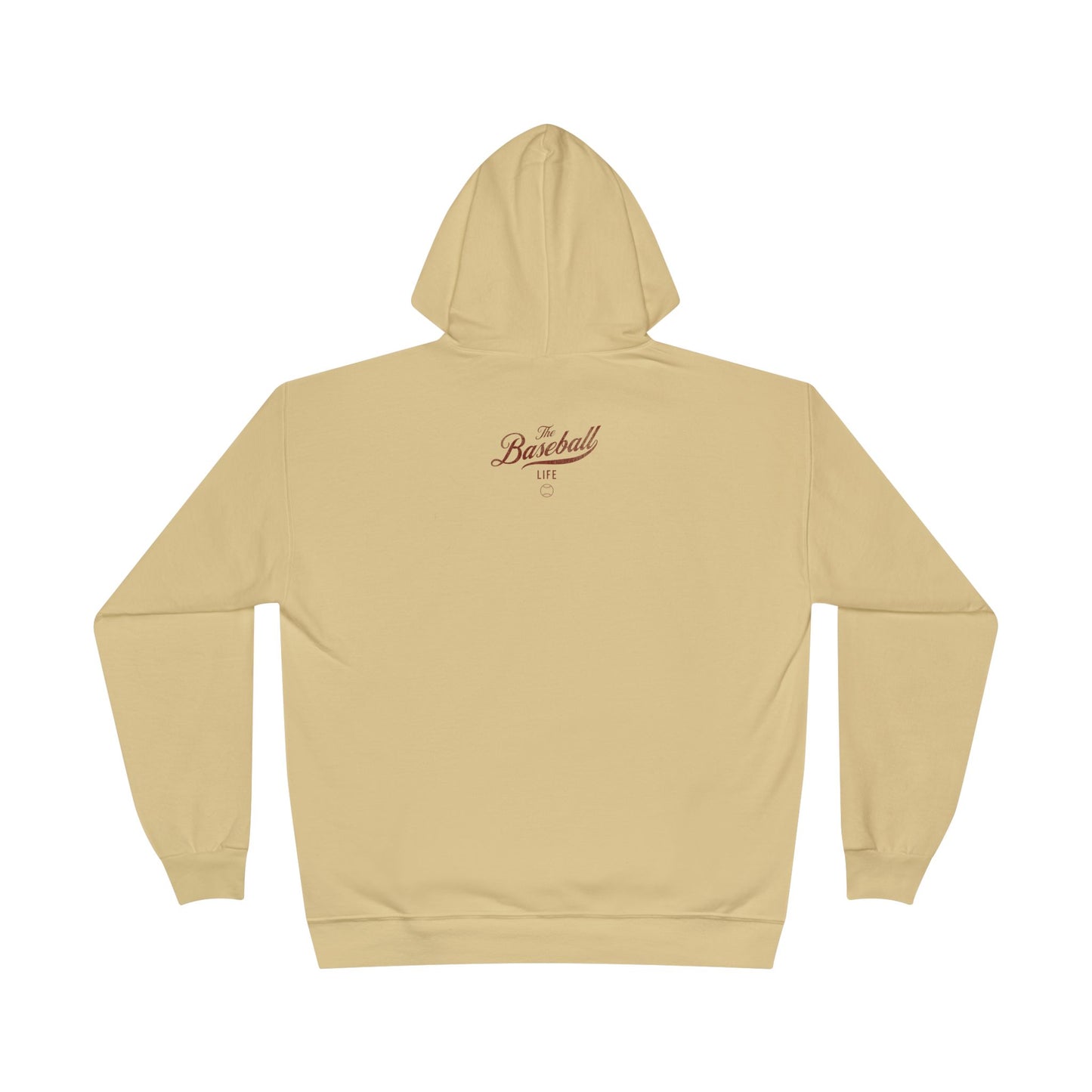 The Baseball Life Hoodie w/Grommets_Maroon Print