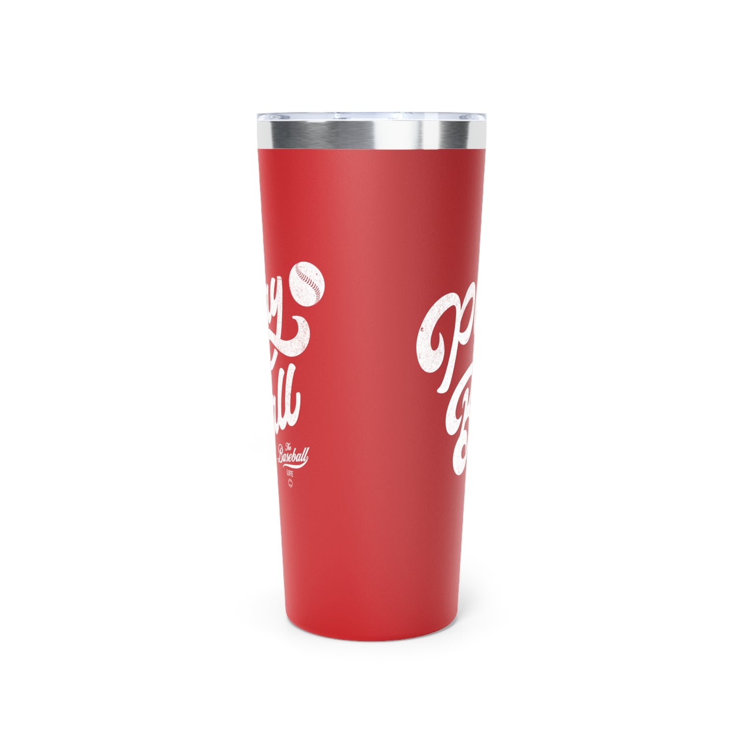 22oz Insulated Travel Tumbler_Play Ball Script