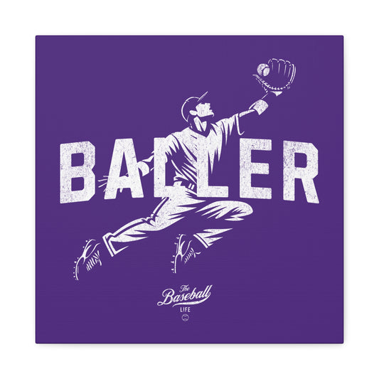 Baller Wall Art Canvas_Purple