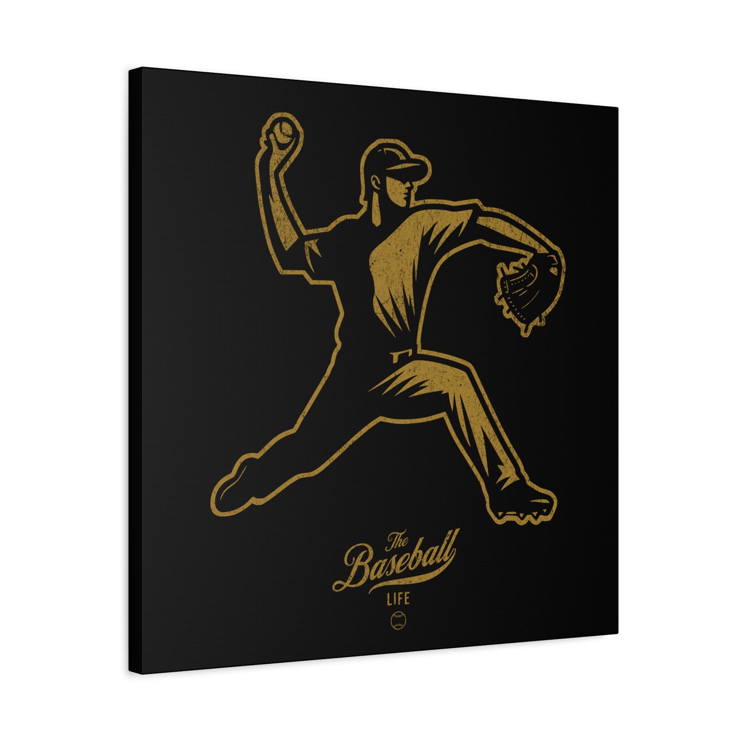 Pitcher Icon Wall Art Canvas_Black