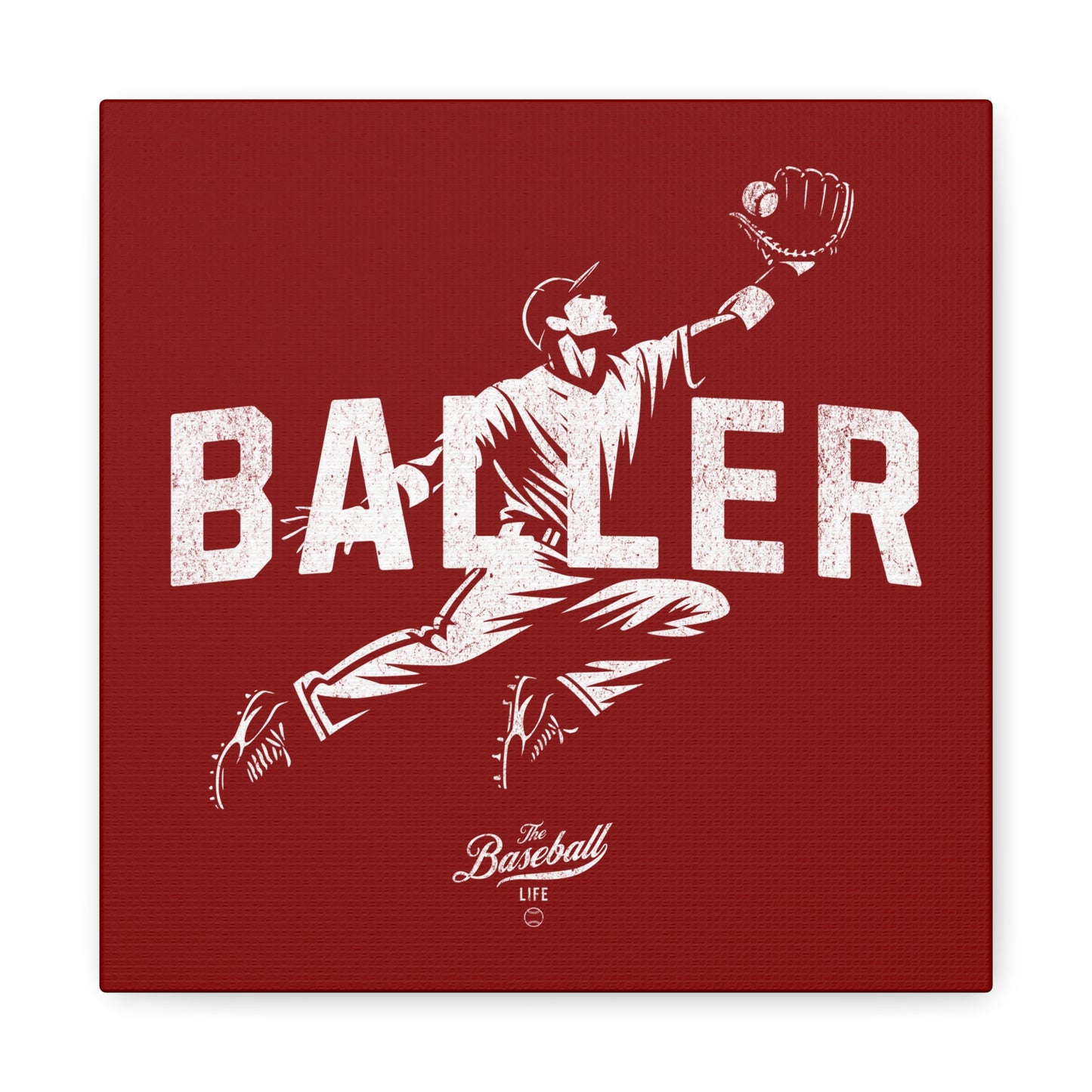 Baller Wall Art Canvas_Cardinal Red