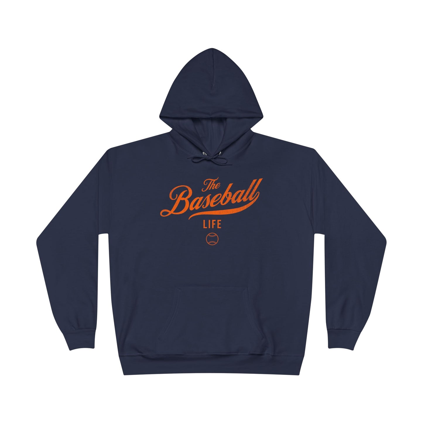 The Baseball Life Hoodie w/Grommets_Orange Print