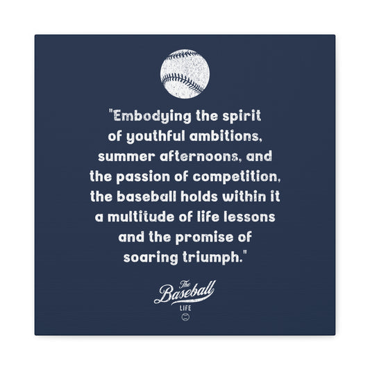 The Baseball Life "Verse" Wall Art Canvas_Navy
