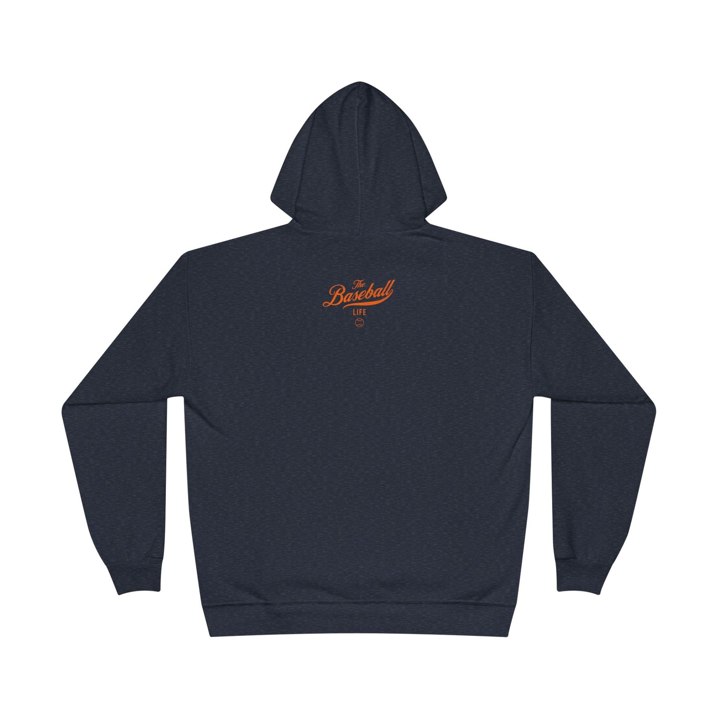 The Baseball Life Hoodie w/Grommets_Orange Print