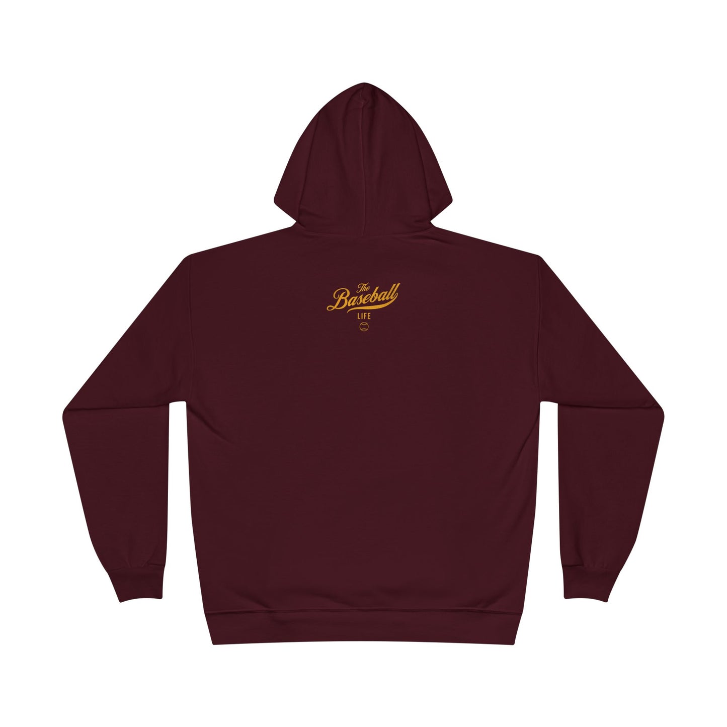 The Baseball Life Hoodie w/Grommets_Yellow Gold Print