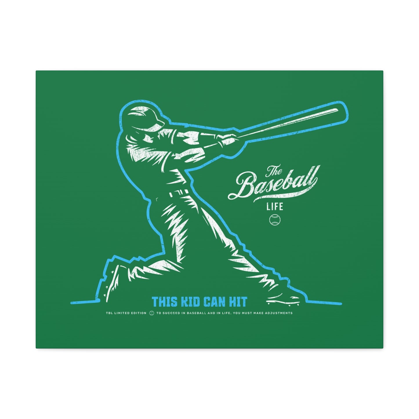 This Kid Can Hit Wall Art Canvas_Green