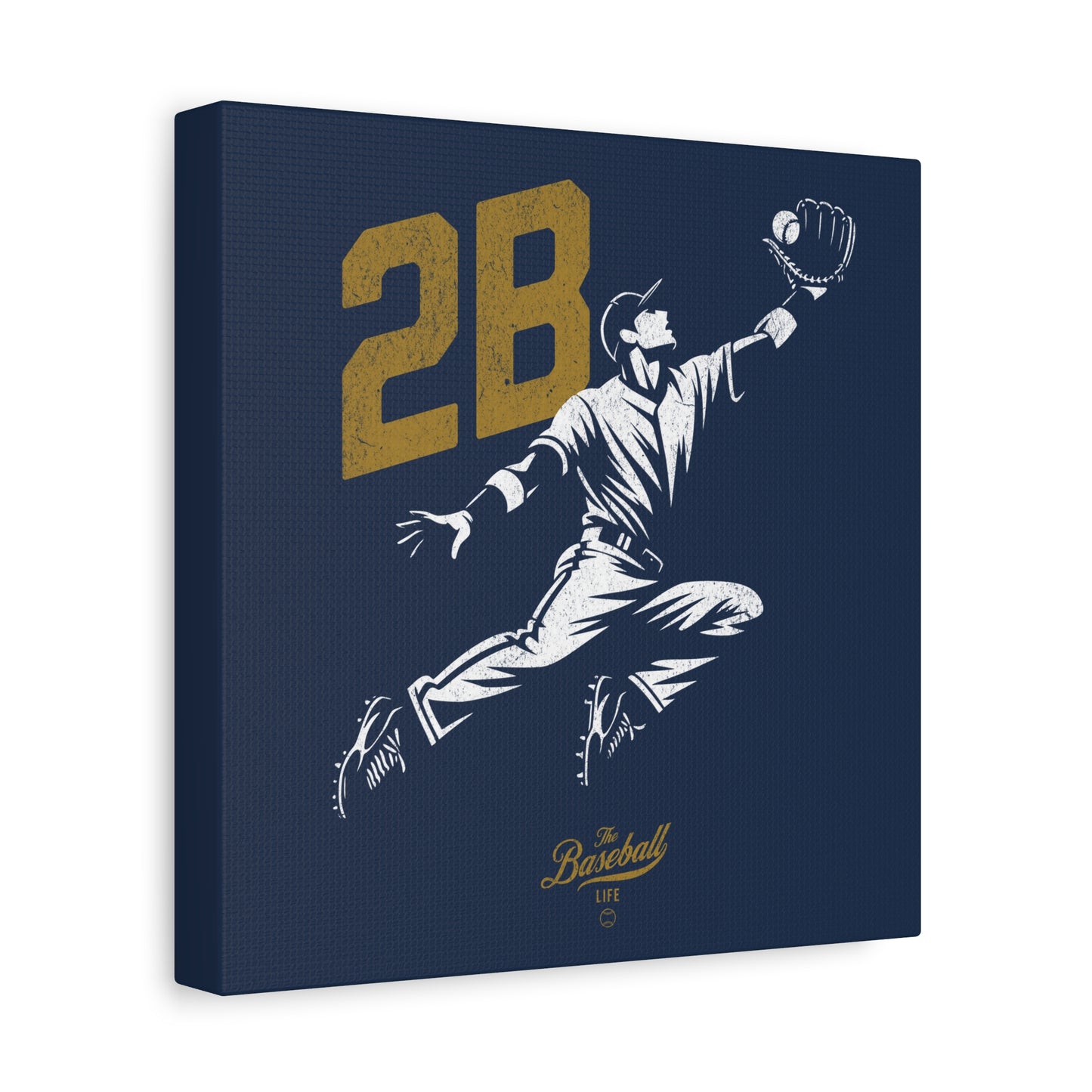 2B Second Base Wall Art Canvas_Navy