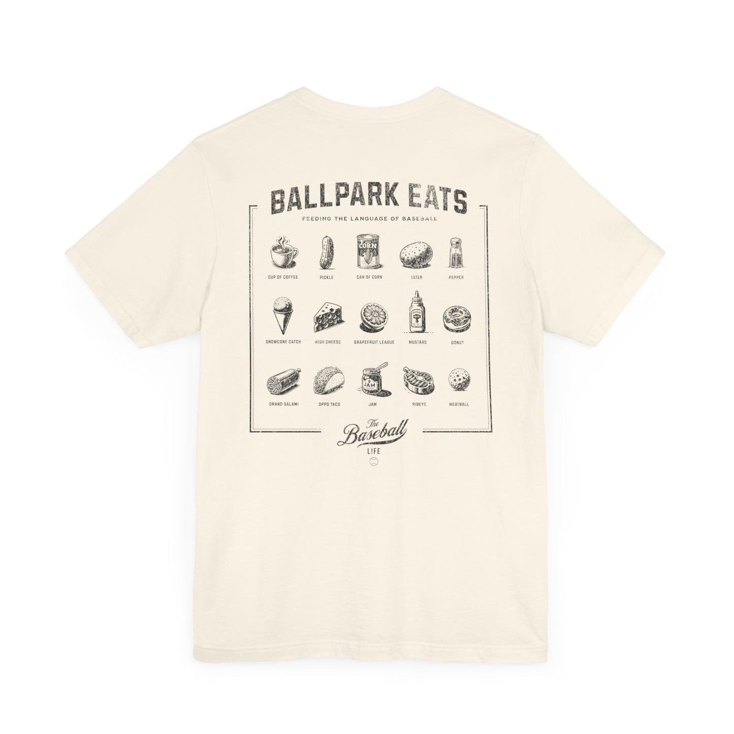 Ballpark Eats_Feeding the Language of Baseball T-Shirt