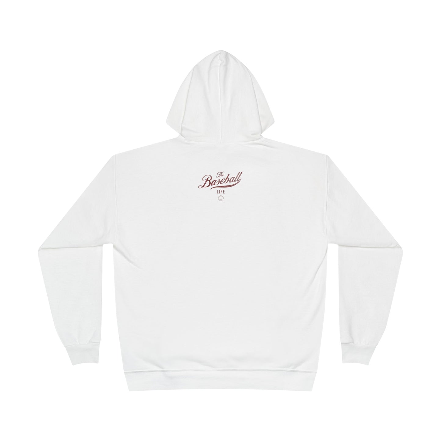 The Baseball Life Hoodie w/Grommets_Maroon Print