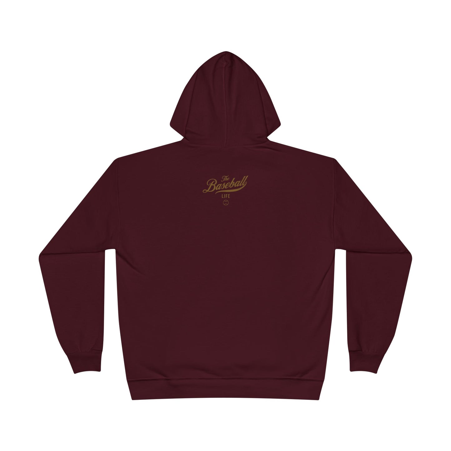 The Baseball Life Hoodie w/Grommets_Old Gold Print