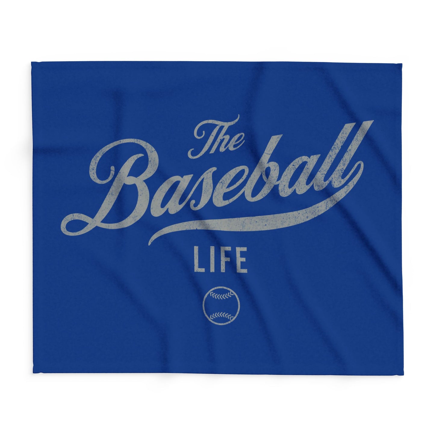 Fleece Blanket_Royal Blue w Silver Gray Print