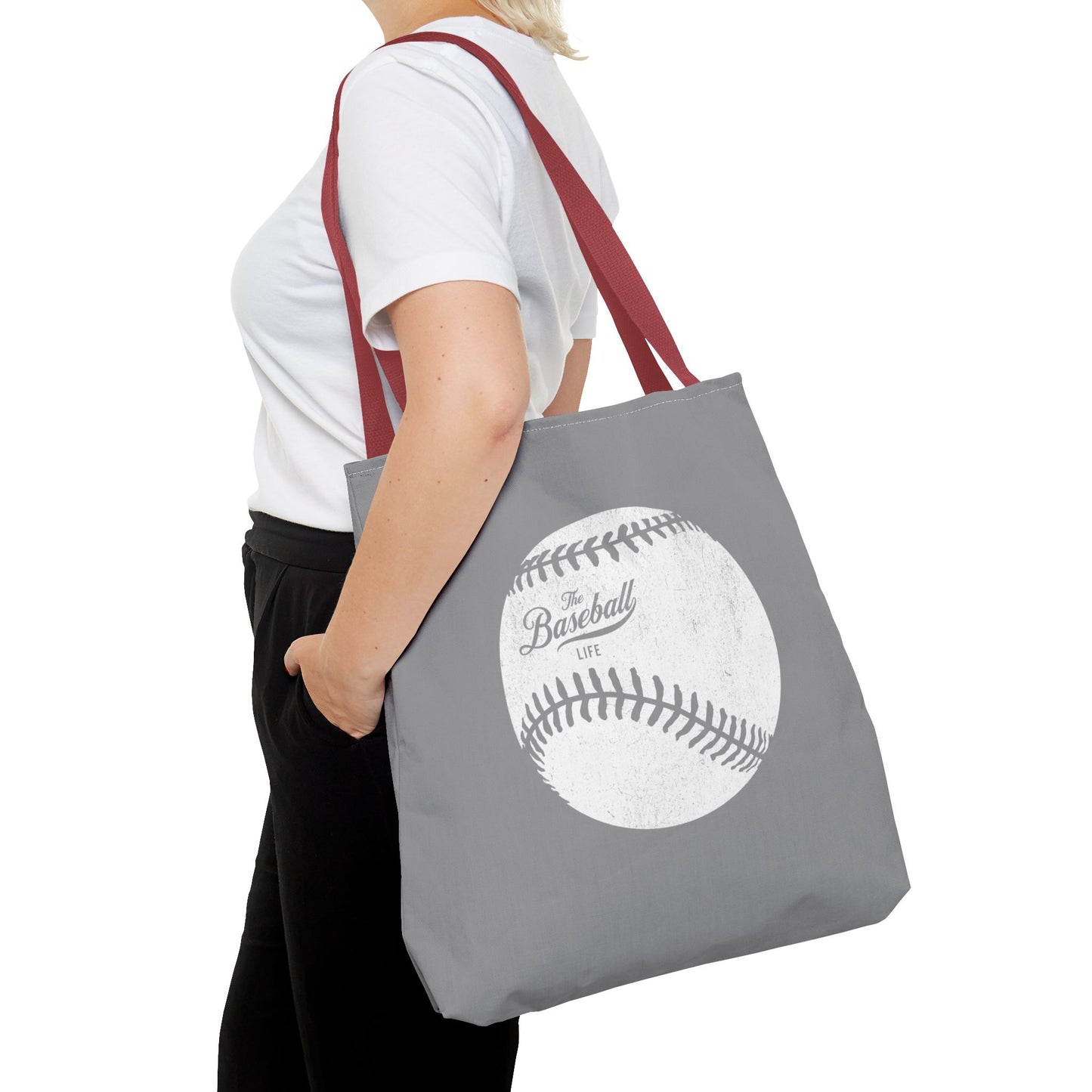 Weathered Baseball Tote Bag_Medium Gray