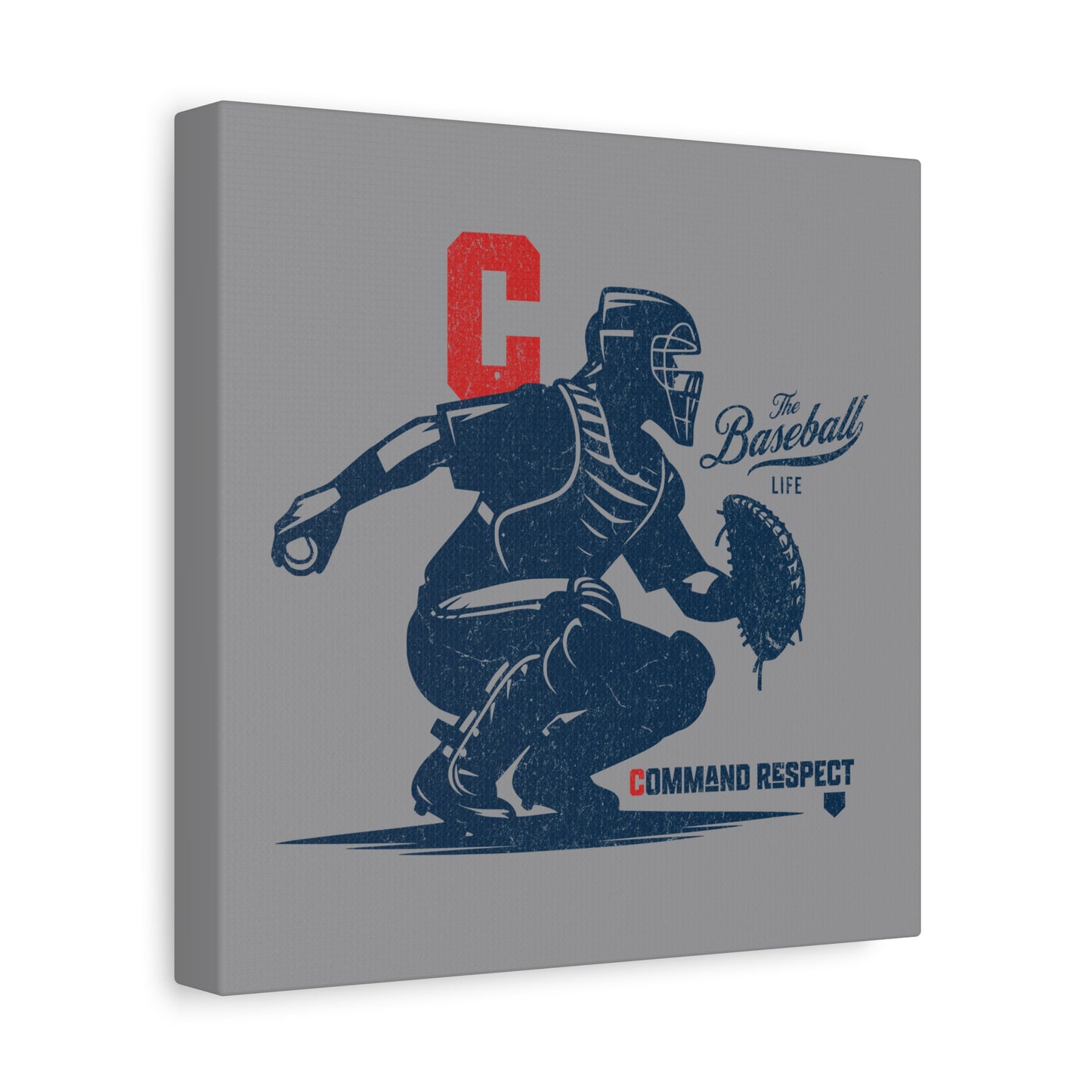 Catcher_Command Respect Wall Art Canvas_Medium Gray