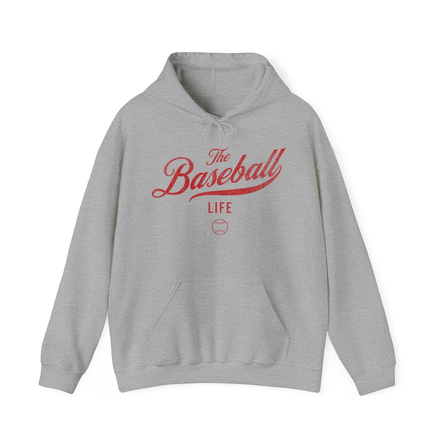 The Baseball Life Hoodie_Red Print