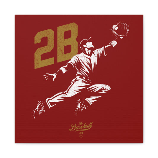 2B Second Base Wall Art Canvas_Cardinal Red