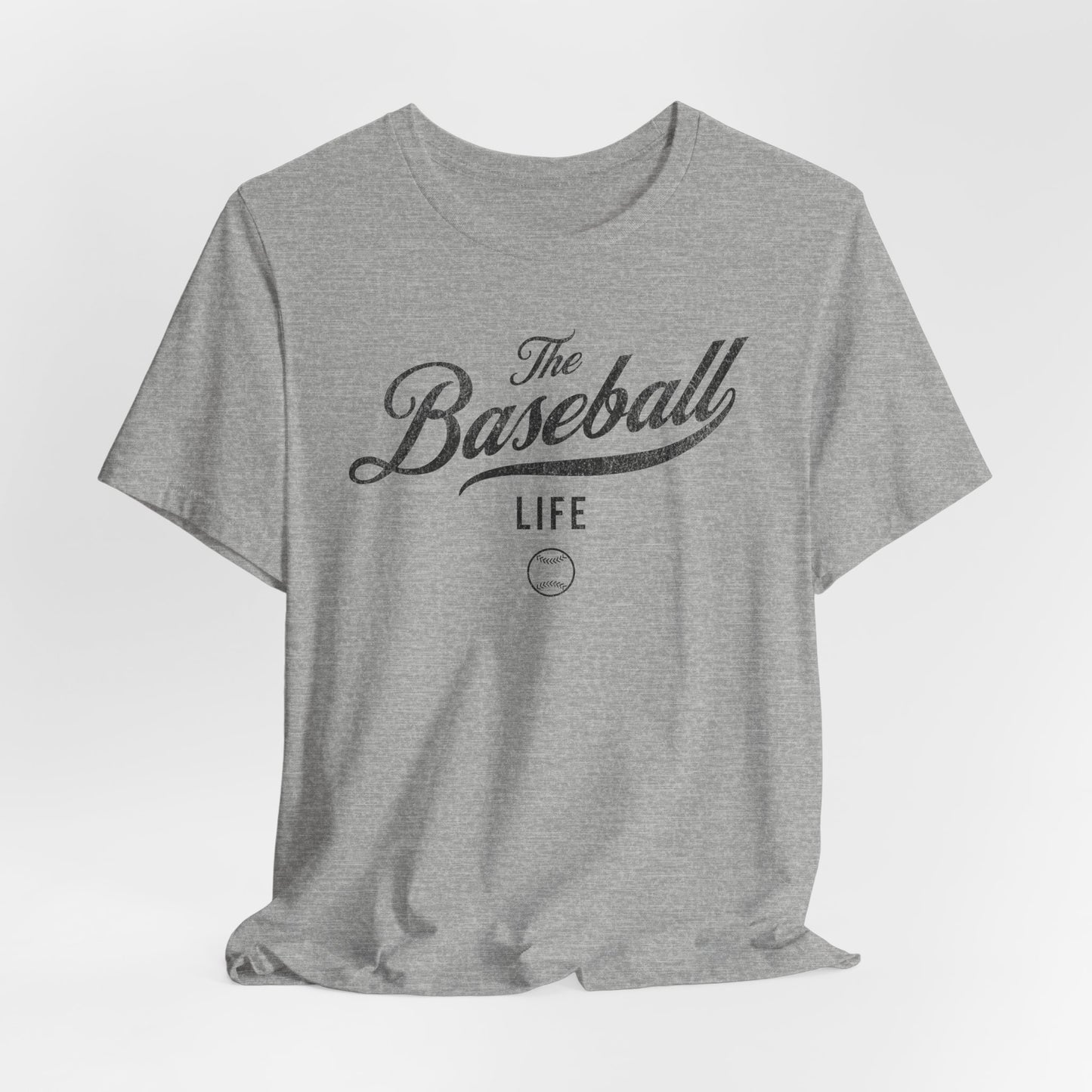 The Baseball Life Classic Script T-Shirt_Black Print