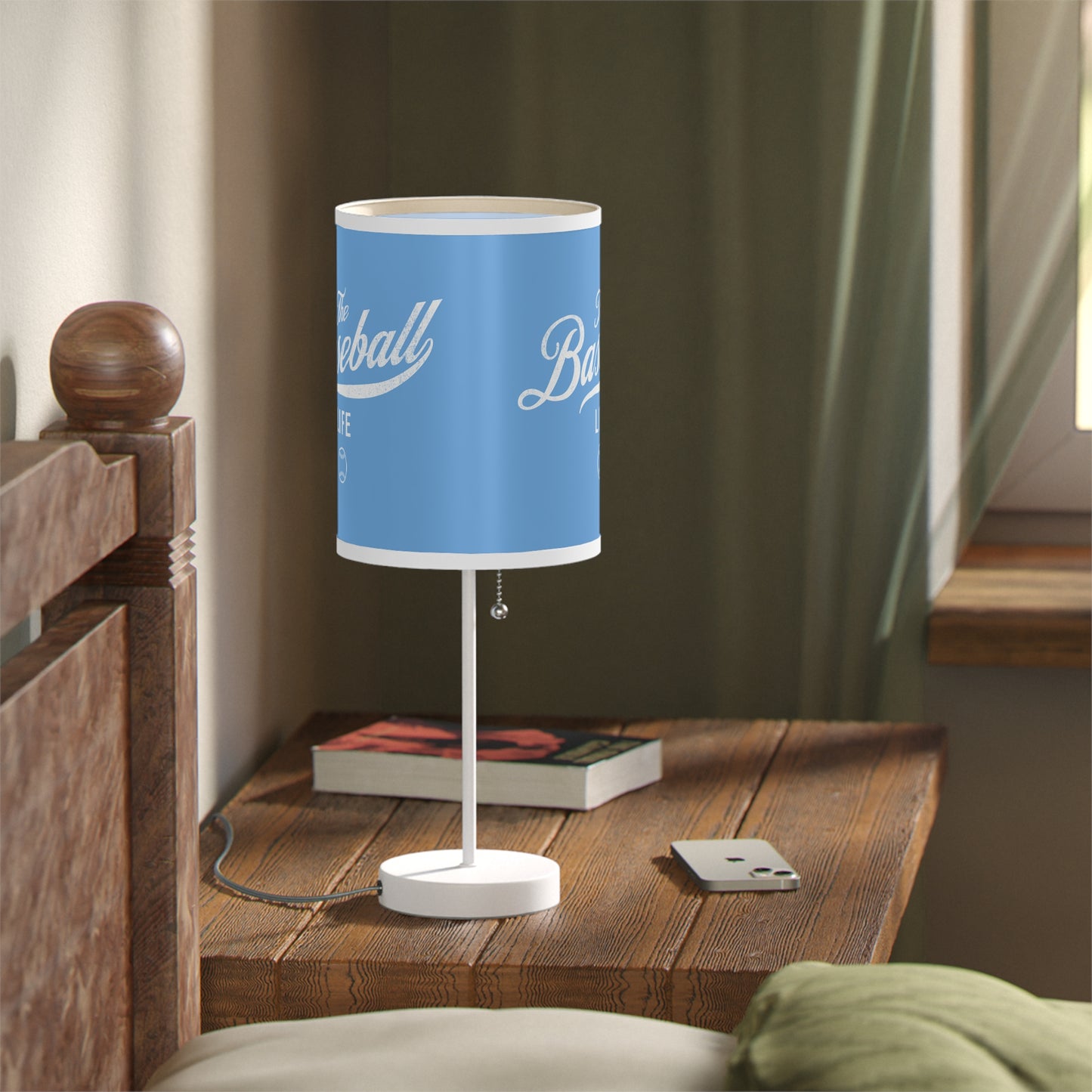 Table Lamp_Carolina Blue w White Print