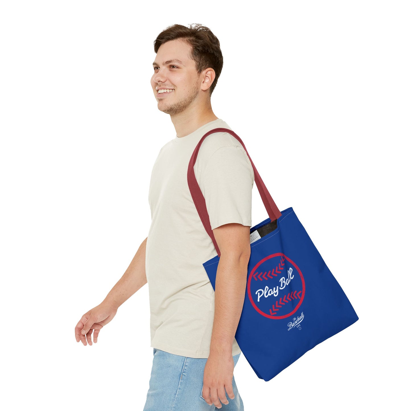 Baseball Icon Play Ball Tote Bag_Royal Blue
