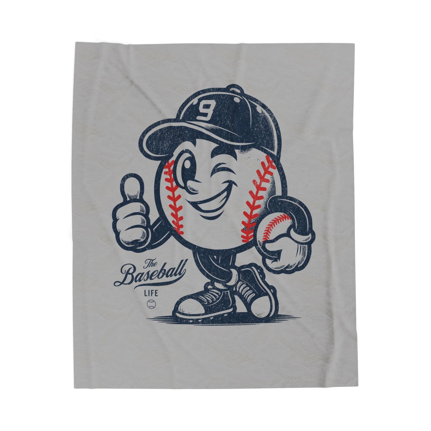 Velveteen Plush Blanket_The Original Mr. Baseball Mascot