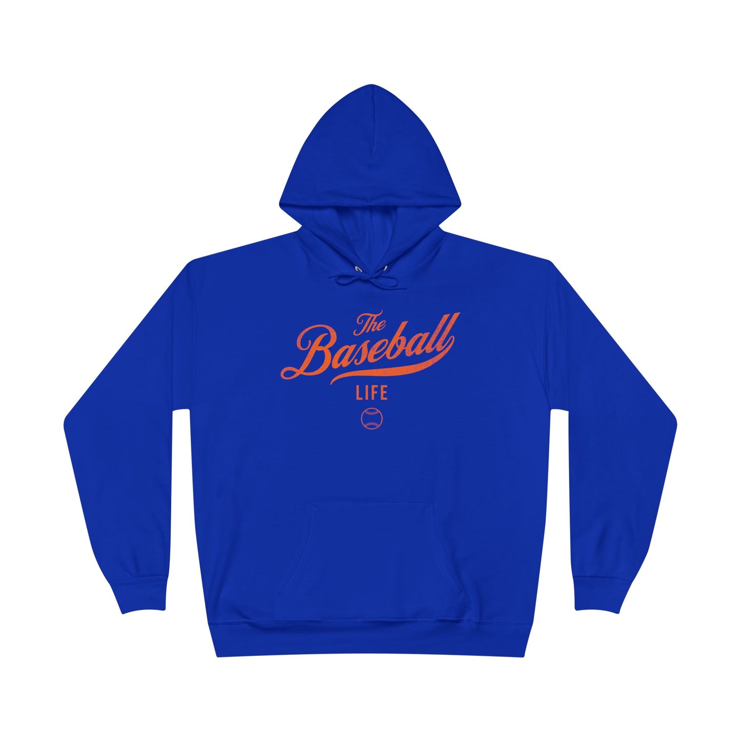 The Baseball Life Hoodie w/Grommets_Orange Print