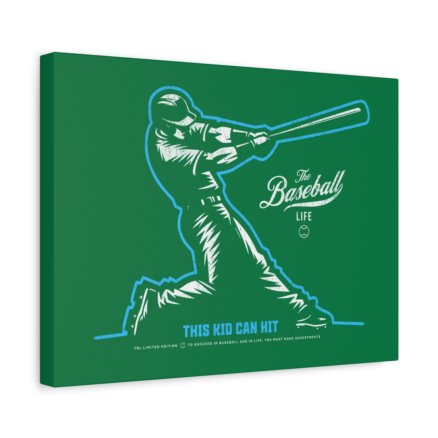 This Kid Can Hit Wall Art Canvas_Green